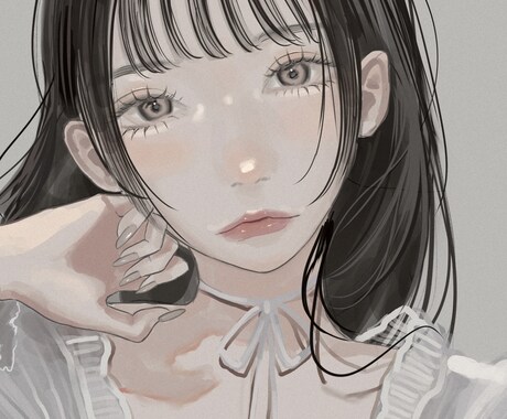 かわいい お洒落なイラスト制作します くすみカラー 肩上イラストを制作します イメージ2