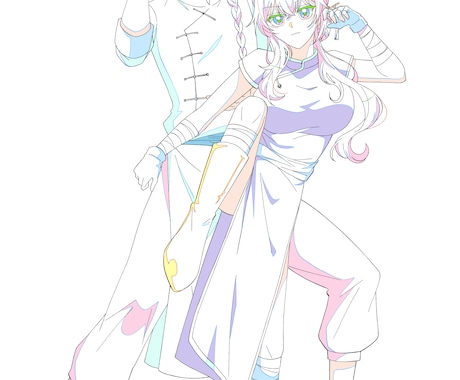 アニメ原画風イラスト制作いたします アニメーター歴あり！綺麗な線画を提供します イメージ2