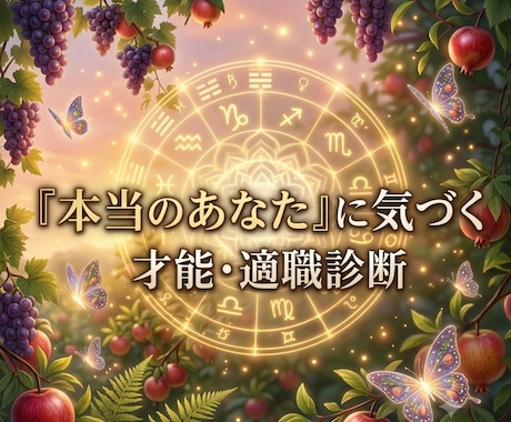 本当のあなたの才能と適職を占います 【性格診断】四柱推命×西洋占星術等、多角的な面からの総合占い イメージ1