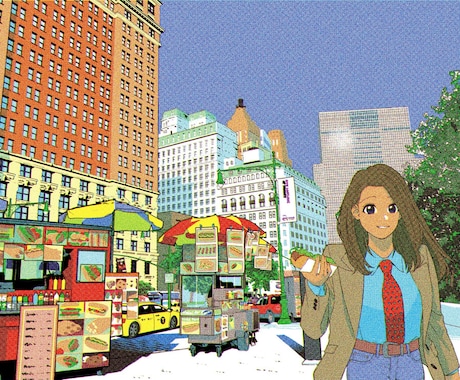 レトロな背景・人物、イラスト描きます レトロコミックな雰囲気でちょっぴり懐かしさを感じたい方へ イメージ2