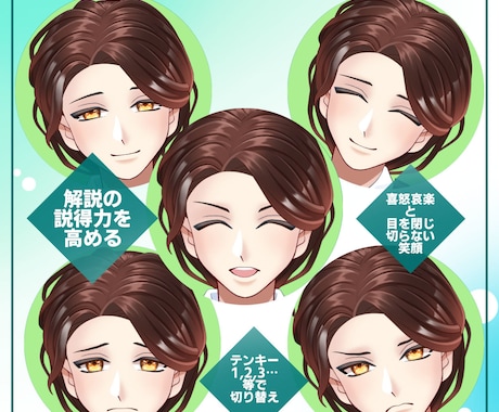 ビジネス・講師用Vtuberモデルを制作します 商用・二次利用OK！セミナー・研修・広告塔に最適なアバター イメージ2