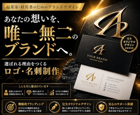ビジネスを加速させる唯一無二のロゴ名刺を制作します イメージ1