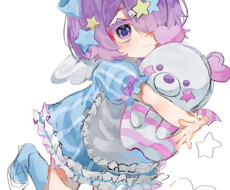 かわいいもちもちの絵を描きます 動画や挿絵、グッズなど、なんでもお描きします！ イメージ1