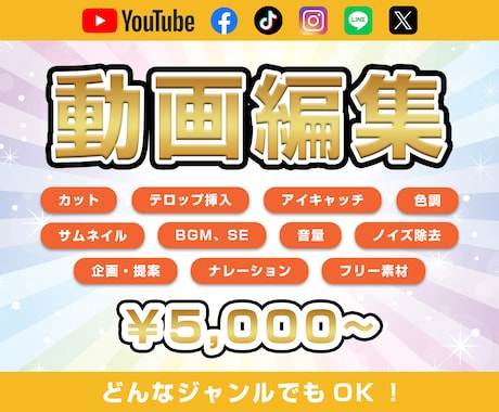 Youtube・SNS・MVなどの動画を編集します 【ビジネス動画・エンタメ動画・切り抜き動画など何でもOK！】 イメージ1