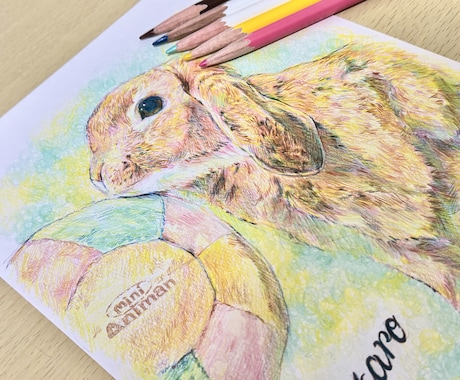 色鉛筆で大切なペットを描きます 記念日やプレゼントに！温かみのある絵を提供します♪ イメージ1