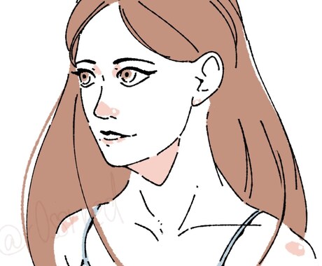 透明感のある似顔絵イラストを描きます アイコンや挿絵に使えるバストアップのイラストになります イメージ2