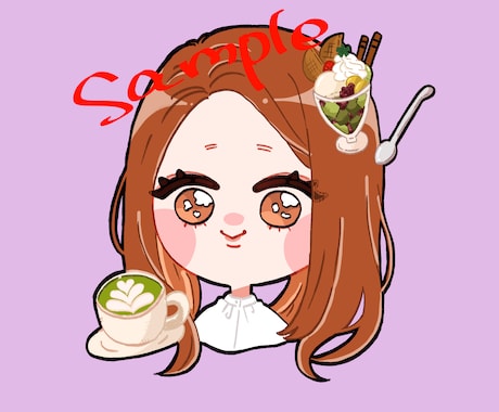 ミニキャラSNSアイコン　似顔絵描きます デフォルメ化したイラスト　SNS ブログなどのアイコンに イメージ2