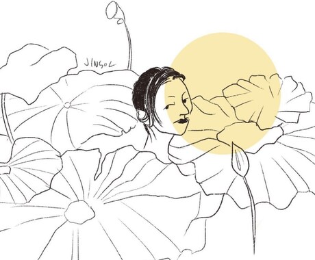 シンプルでおしゃれなイラストを描きます 思い出写真、プレゼント、SNSアイコン、ポストカードなど イメージ2