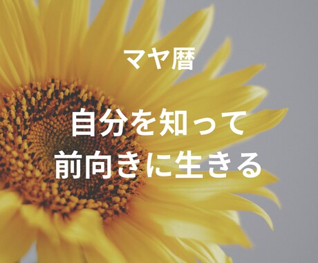マヤ暦であなたを知るお手伝いをします 前向きに生きていきたい方、自分と向き合いたい方へ イメージ1