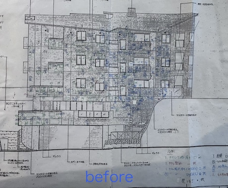 手書きの下地補修図をJWCAD化します 提出用に見やすくキレイに図面化します イメージ2