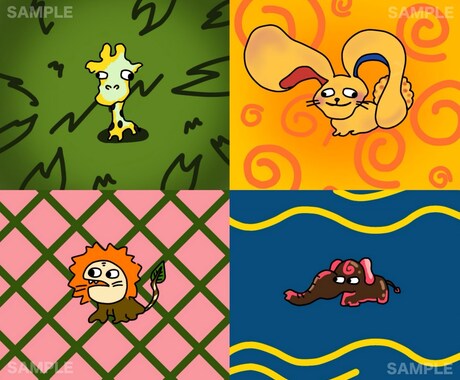動物を癖のあるイラストで描きます 商用利用OK！納品最短で即日可！ イメージ1