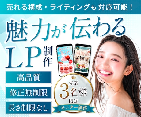 ３件限定･:*+.モニター価格でLP制作します イメージ1