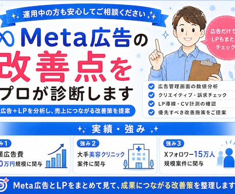 Meta広告運用の改善点をプロが診断します イメージ1