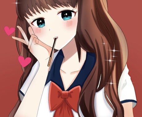 女の子、男の子描きます バストアップ、全身でも大丈夫です。 イメージ2