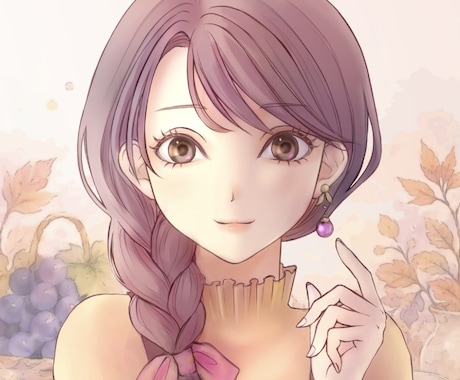 華やかで透明感ある人物イラスト描きます ⁠【限定3名様特別価格】歌ってみた・ヘッダー・アイコンに⭐︎ イメージ2