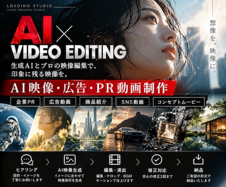 AI×プロ編集で高品質なPR・広告映像を制作します イメージ1