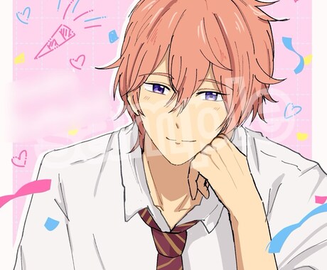 真四角イラスト制作いたします 安価でかわいいイラストお届け！ イメージ2