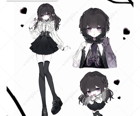 キュートでダークな詰め込みイラスト制作いたします 可愛いだけじゃ、物足りないあなたへ。 イメージ2