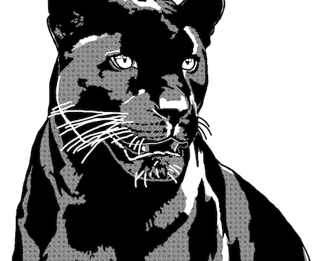 ペットのモノクロスタイリッシュな似顔絵描きます 用途は多数！スタイリッシュな似顔絵をデータにしてお送りします イメージ1