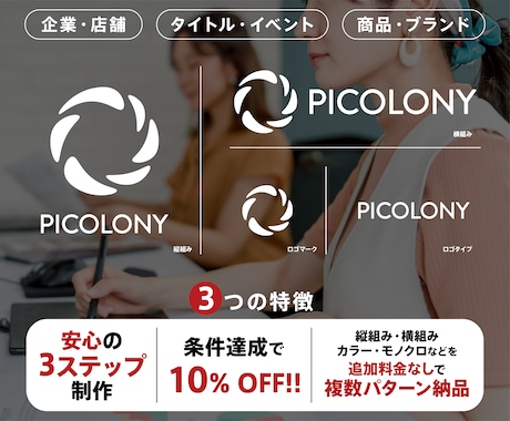 値引きあり｜安心の3ステップでロゴの制作をします 若手デザイナーならではの視点で、時代に即した提案をします イメージ1
