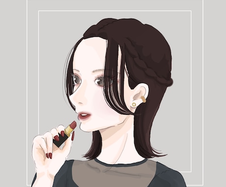女の子の横顔アイコン描きます SNSのアイコンやプロフィールに使用しませんか？ イメージ2