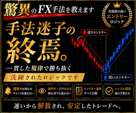 残り1名！驚異のFX1分足スキャル手法を教えます 1日5pipsを手堅く積み上げるシンプル手法！ イメージ1