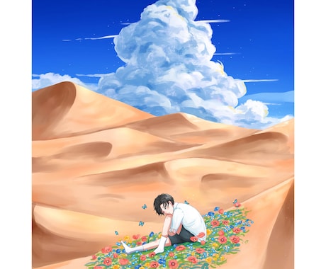 人物込の背景イラスト、1枚絵描きます イメージ1
