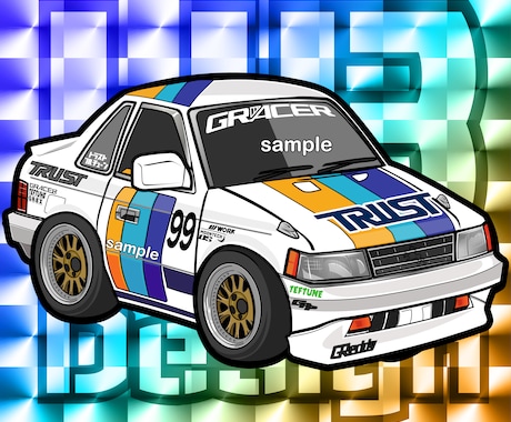 商用利用OK リアルな車イラストをお描きいたします 他ではないデフォルメ×リアルなイラストをお描きします イメージ2