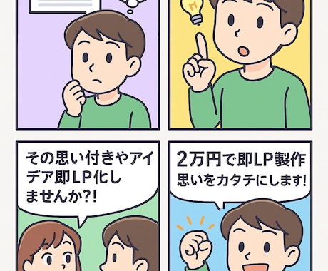 思いつきやひらめきを即LP化！2万円で製作できます デザインだけ？NO！実装までやっちゃいます。とりあえず発信！ イメージ2