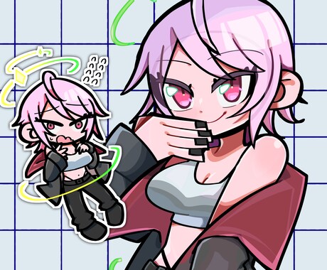 太線×ポップなデフォルメキャラ描きます 太線とぱきっとした色のポップなデフォルメイラストを制作します イメージ2
