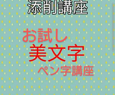お試し♪美文字講座★ご希望の文字の添削、指導します ビデオチャットで一緒に美文字を目指しましょう! イメージ1