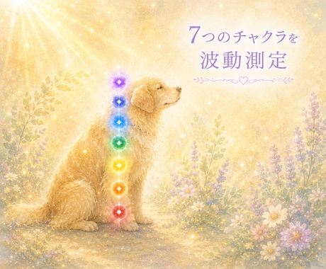ペットさんのチャクラ状態を確認し整えます 7つのチャクラを確認し、今必要なエネルギーケアをお届け イメージ2