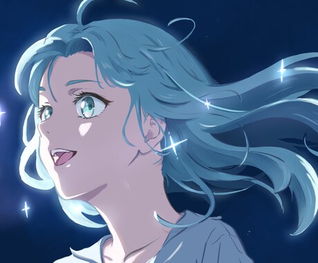 透明感のあるSNSアイコン描きます イメージ1