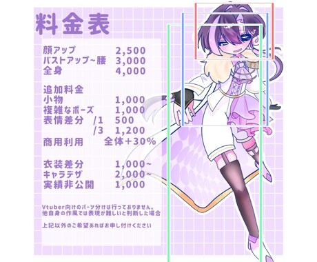 立ち絵制作★スピード納品★あなたのキャラ描きます TRPG/配信用/グッズ等に！ イメージ2