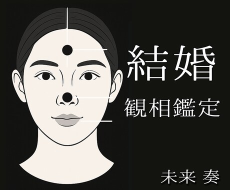 顔に宿る・結婚の運命・観相学で詳しく占います 幸せな結婚への道しるべ、あなたの顔に刻まれています イメージ1