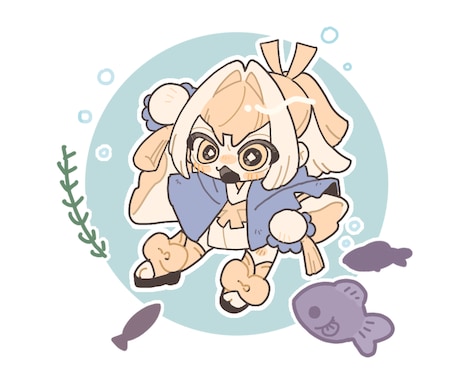 可愛いちびキャラがアイコンにぴったりだと思います もちもちの可愛いSDをお求めの方必見！ イメージ1