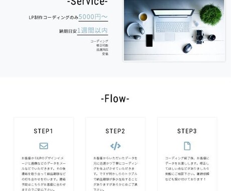 LPコーディングやります このサービスは速く丁寧に対応いたします。 イメージ2