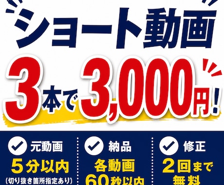 3本3000円からショート動画を承っております SNS向けショート動画を丁寧・迅速に編集します イメージ1