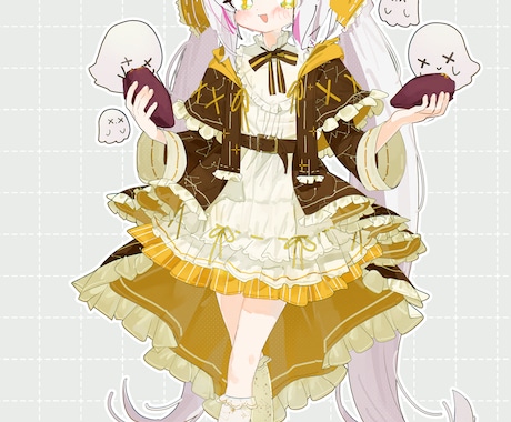 表情差分4種付き！立ち絵可愛く描きます 修正無制限＆キャラデザ対応も可能です！ イメージ2