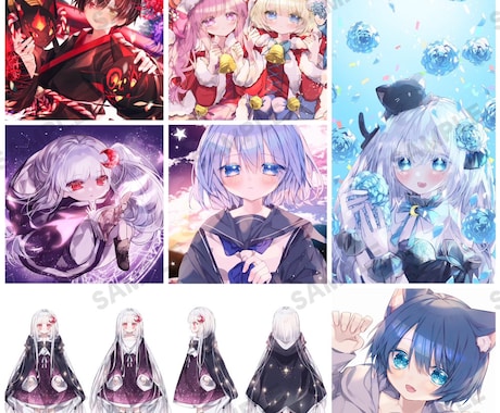可愛い･綺麗なデフォルメが欲しい方お描きします デフォルメ・アイコン・グッズ・アクキー イメージ2