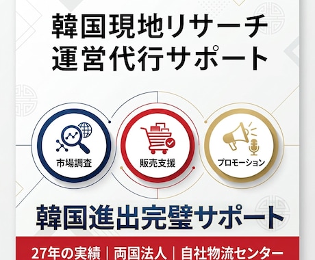 27年実績×両国法人×物流保有会社がサポートします 市場調査から販売・広告・CSまでワンストップサービス！ イメージ1