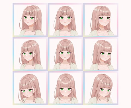 素敵なイラストをモデリングします ぷるぷるの瞳や輪郭線隠しも対応してます イメージ2
