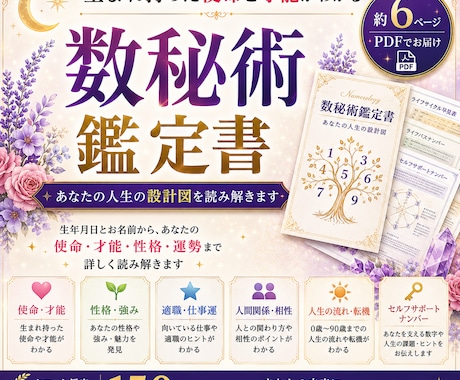 生まれ持った使命と人生の設計図を読み解きます 使命・才能・人生のテーマを詳しく読み解きます イメージ1