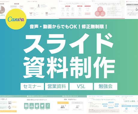 先着３名様限定価格◎｜スライド資料制作いたします Canva使用／◎1枚550円から イメージ1