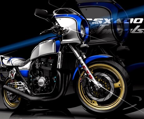 車・バイクのイラスト描きます バイク好きな方のプレゼントなどに！ イメージ1