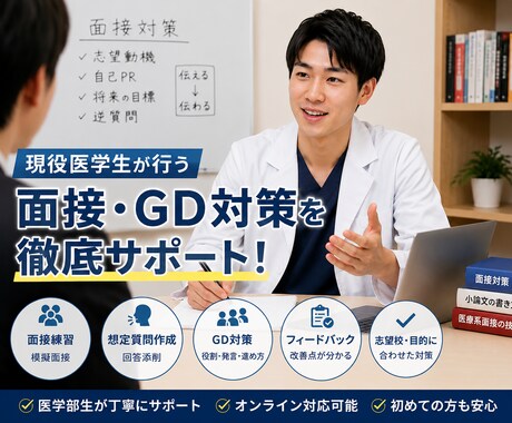面接、グループディスカッション対策を行います イメージ1