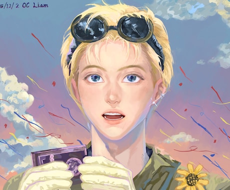 大シールデザイン、オーダーメイドでお届けします 美少年/美少女を華やかに!あなただけのキャラシール イメージ2