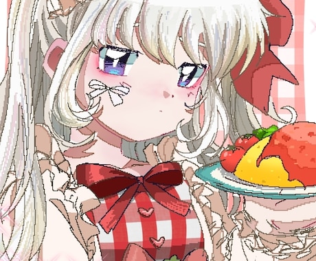 レトロで可愛い1枚絵を描きます SNSアイコンから立ち絵、1枚絵なんでも描きます イメージ2