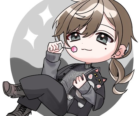 アニメ塗り⭕可愛めデフォルメイラストの作成をします 上記のような絵柄でシチュエーションに合わせて可愛く描きます！ イメージ1