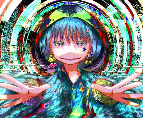 高彩度で目立つSNSアイコン・イラスト描きます 高彩度・多色・情報量多めのイラストを制作いたします。 イメージ2
